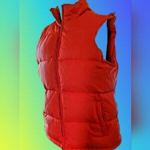 Athletech Women's Bright Red Down Filled Classic Puffer Vest Size L